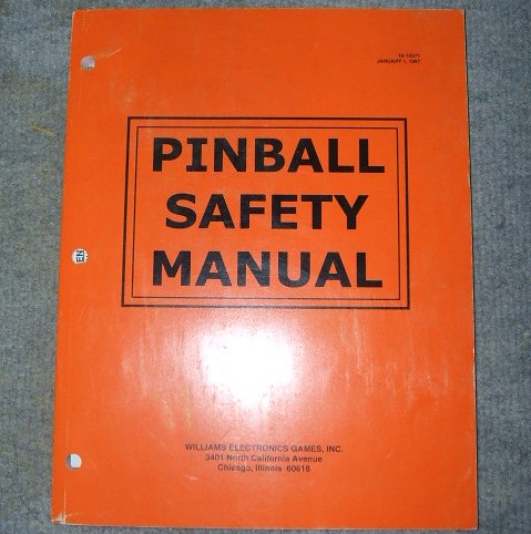 Pinball Safety Manual de Williams
